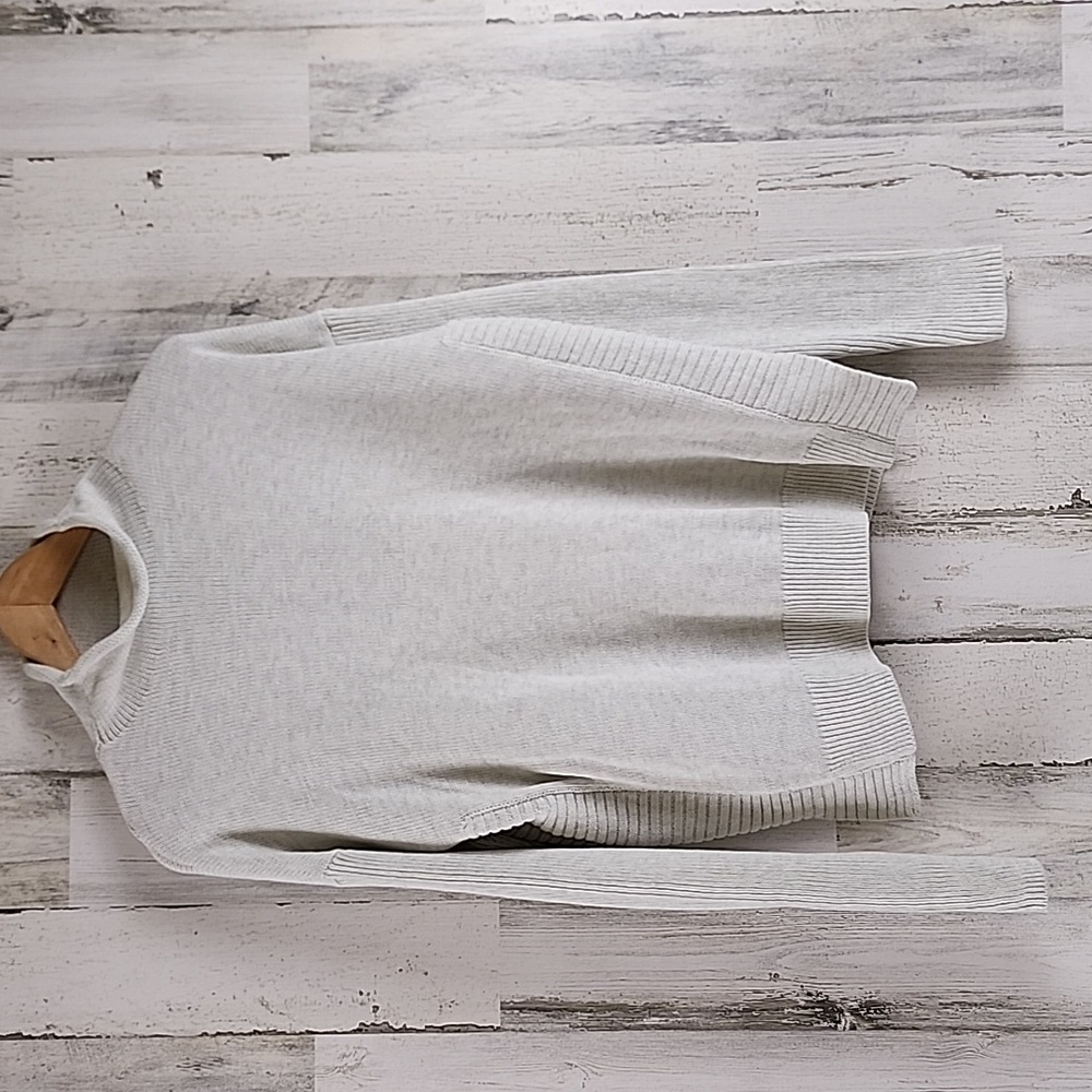 Tahari light gray multi knit pullover sweater mock neck Size Medium NEW